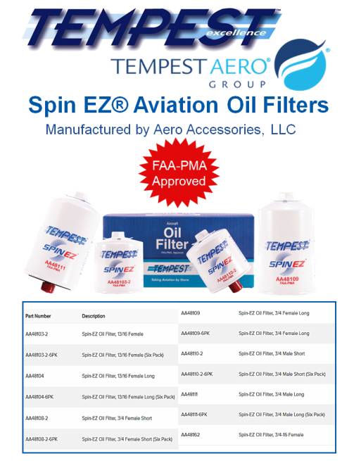 Tempest AA48110‑2 Oil Filter